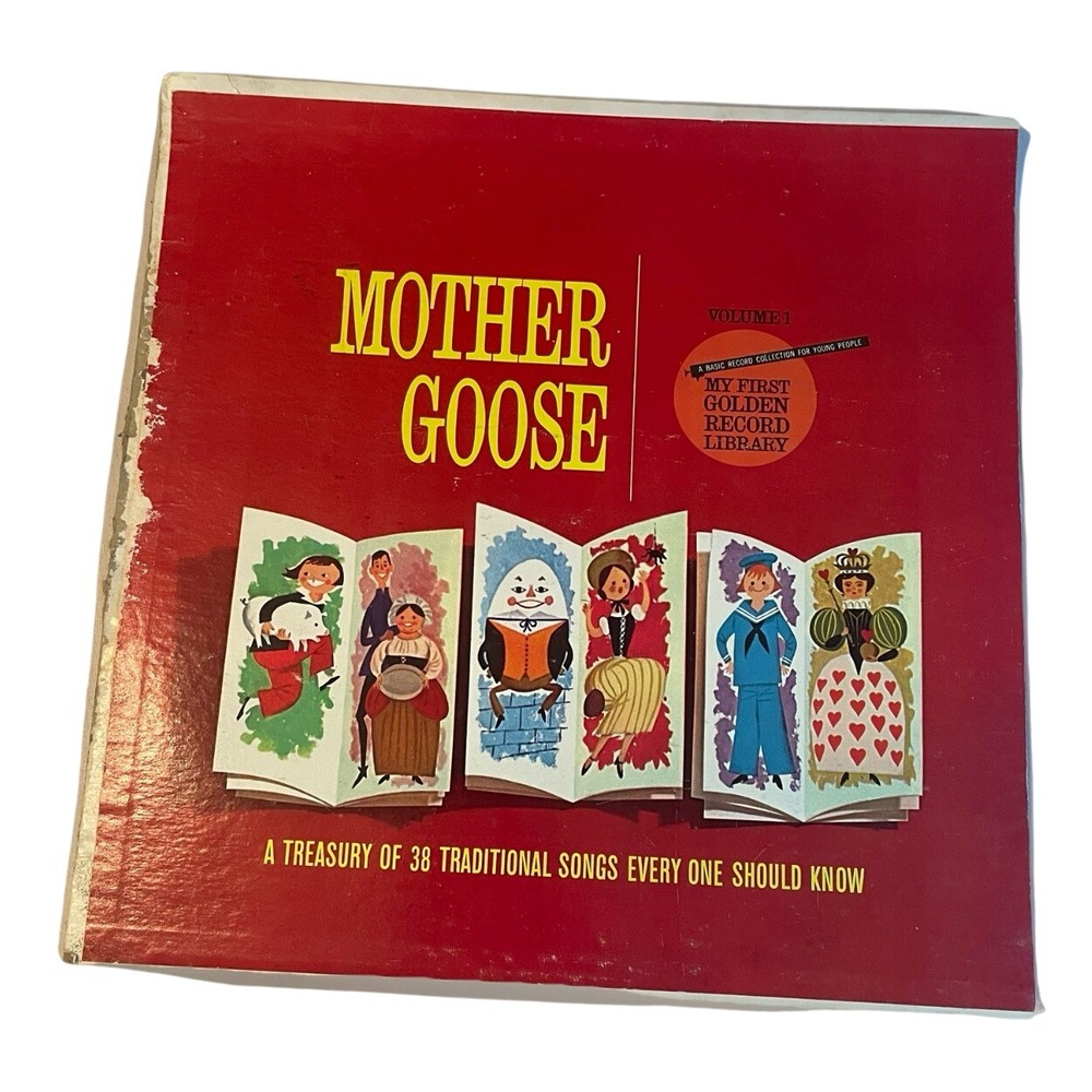 Vintage 1962 Mother Goose My First Golden‎ Record Library Vol 1 Vinyl BRC-V-1-A